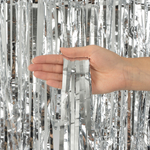 Занавес Дождик Серебро, Металлик