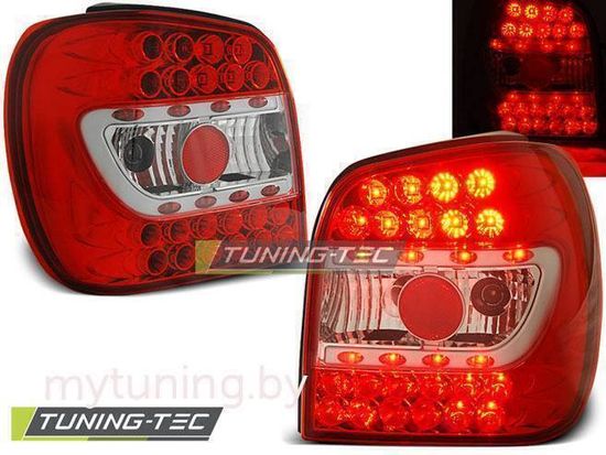 Задние фонари VW Polo 3 6N red white led