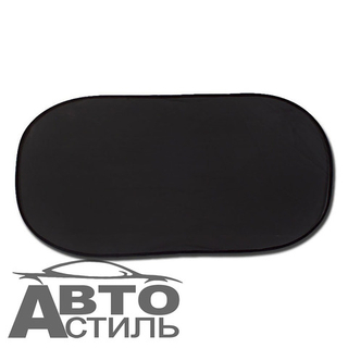 Шторка солнцезащитная на присосках заднего стекла черная 100*50   12656