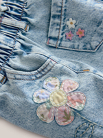 Шорты джинсовые с вышивкой для девочки Next E29-100, Синий