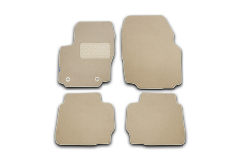 Коврики в салон для KIA Quoris 2015-2018, седан, 4 шт. (текстиль, бежевые) NLT.25.49.11.112KH