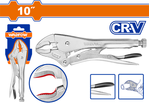 Клещи зажимные 250 мм 0-43 мм (5/30) WADFOW WLP1C02