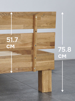 Кровать 160х200, Дубовая Классика, двуспальная, массив дуба на ножках в стиле лофт, Dipriz