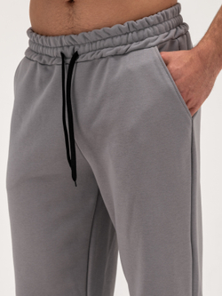 Брюки спортивные прямые теплые. Грей