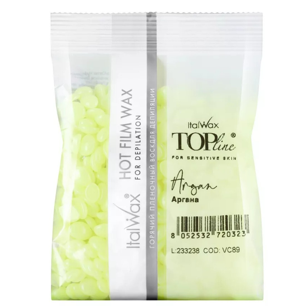 White Line/ItalWax Депилятор Воск Горячий Пленочный 100г ТопЛайн Аргана гранулы (20323) *****