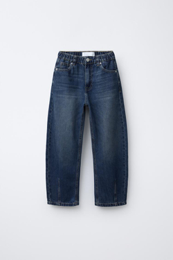 ZARA ДЖИНСЫ RELAXED BALLOON, СИНИЙ