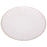 Тарелка керамическая «Верона» 27см ромашка бежевая