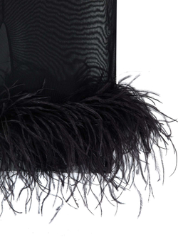 Платье - сетка с перьями