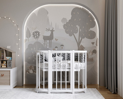 Кроватка детская Dreams Store Smart с маятником 1000201 Белый/Белый + 1001001 Белый