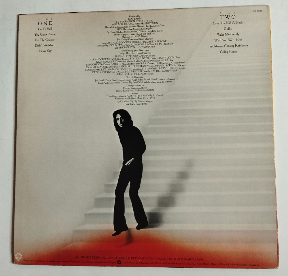 Винтажная виниловая пластинка LP Alice Cooper Goes To Hell (USA 1976)