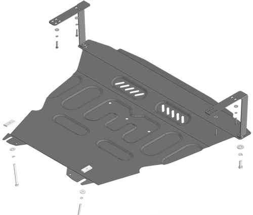Защита стальная 2 мм двигателя и кпп для Kia Picanto 2004-2011 Motodor.71006