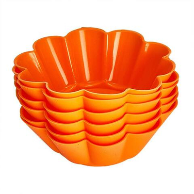 Набор из 6-ти формочек для кексов 7,5×4 см AK-6056S/6 цвет оранжевый