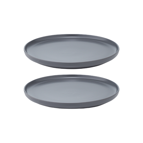 Набор из двух тарелок темно-серого цвета из коллекции Essential, 20см