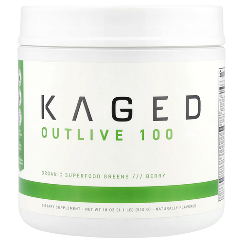 Kaged, Outlive 100, органическая зелень из суперфудов, ягоды, 510 г (18 унций)