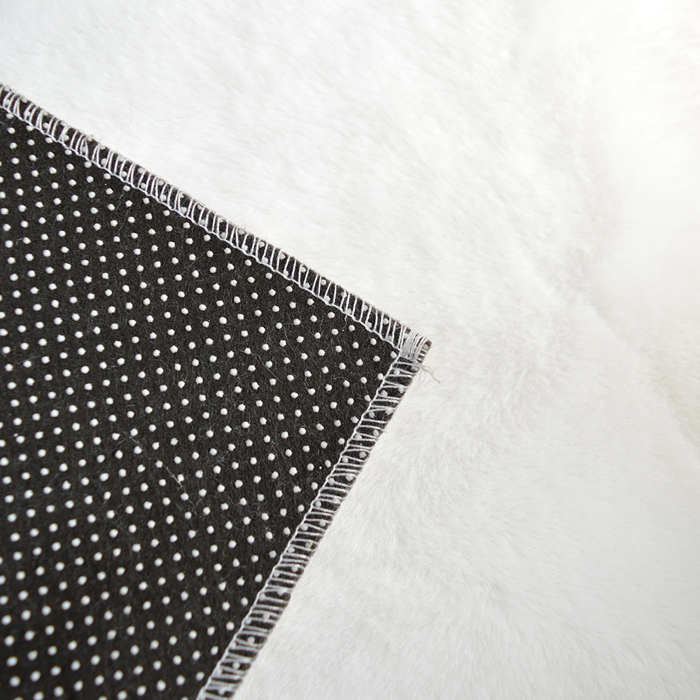 Коврик прикроватный 60*90см, мягкий ворс, полиэстер, белый