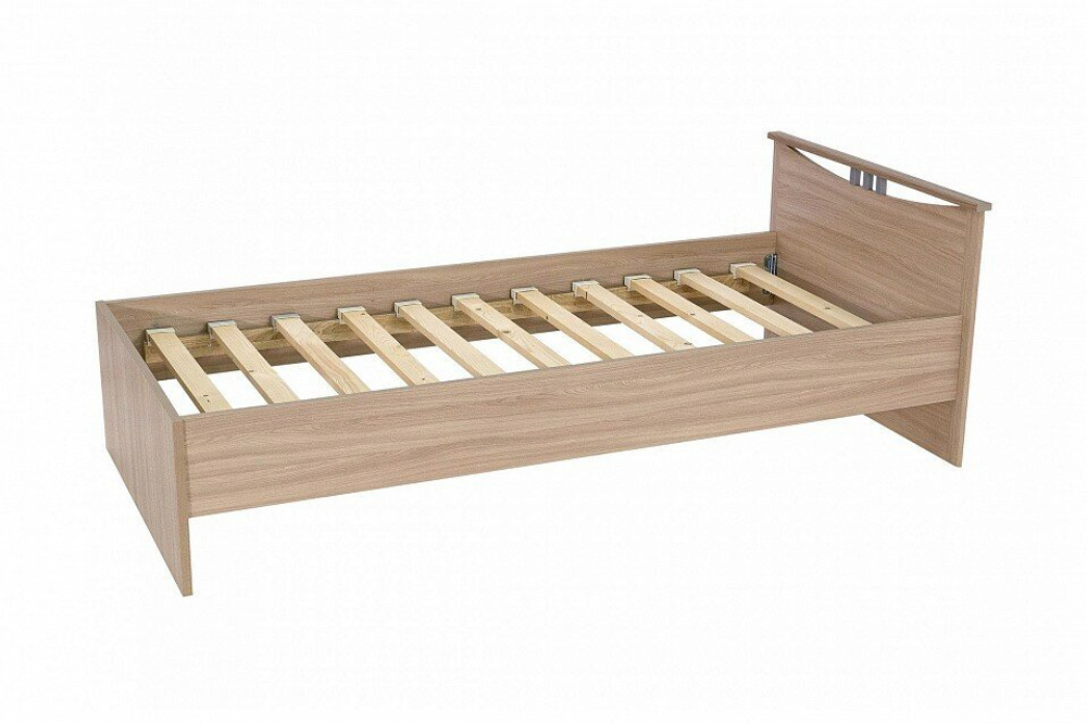 Кровать односпальная Йорк, спальное место 90х200, лдсп, дуб сонома