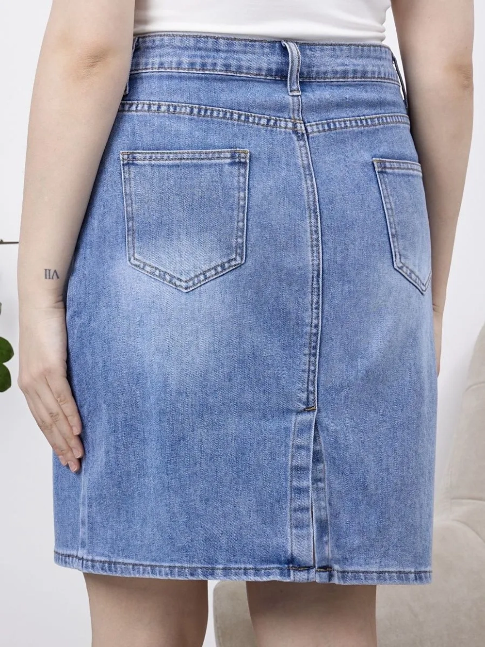 ❀ Юбка джинсовая большие размеры ❀