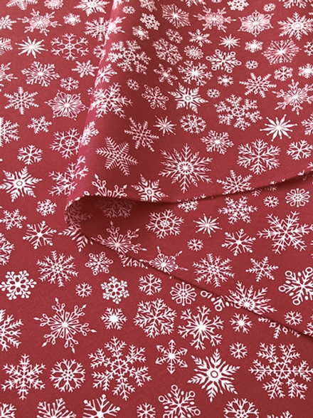 Ткань бязь плательная, рис. "Снежинки", ширина 150 см, арт. 612