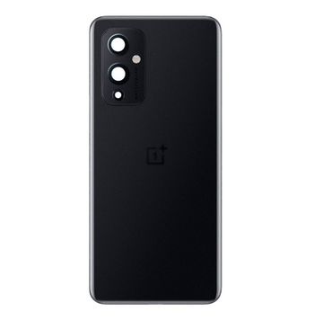 Задняя крышка для OnePlus 9 чeрная (Astral black) со стеклом камеры