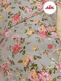 Наволочка комплект 2шт Сказка "Шиповник" 70х70 см, лён