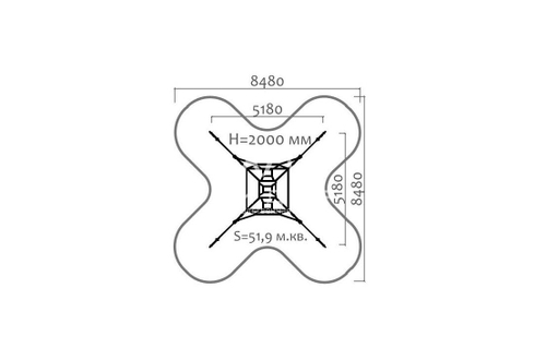 Пространственная канатная конструкция (фракция 16) 34014.21