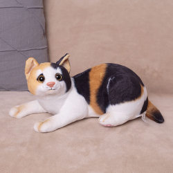 Мягкая игрушка Кот из меха для девочек и мальчиков в подарок