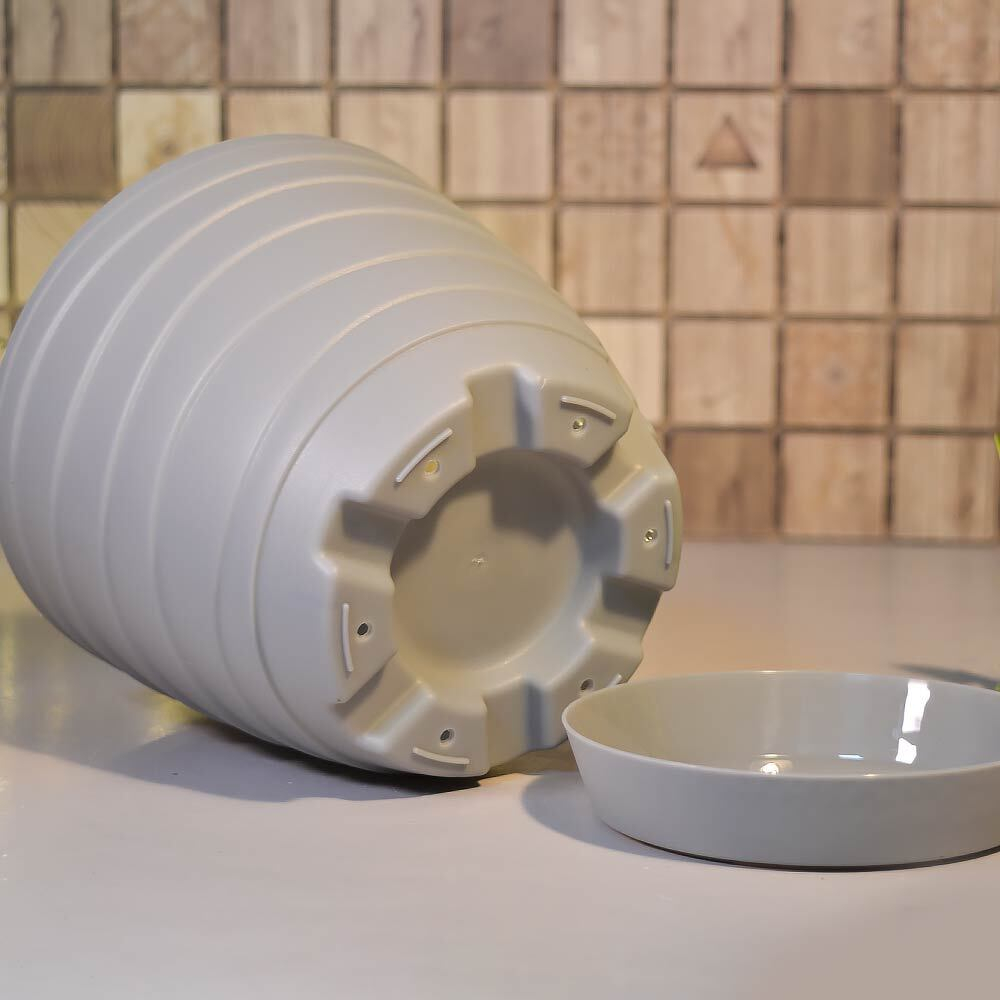 Горшок цветочный Бриз 1,7л, серый