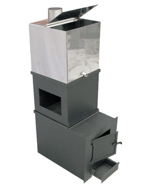 Печь банная столбик составной бак 60 л. (ст.8, бак 1,0) Экстра