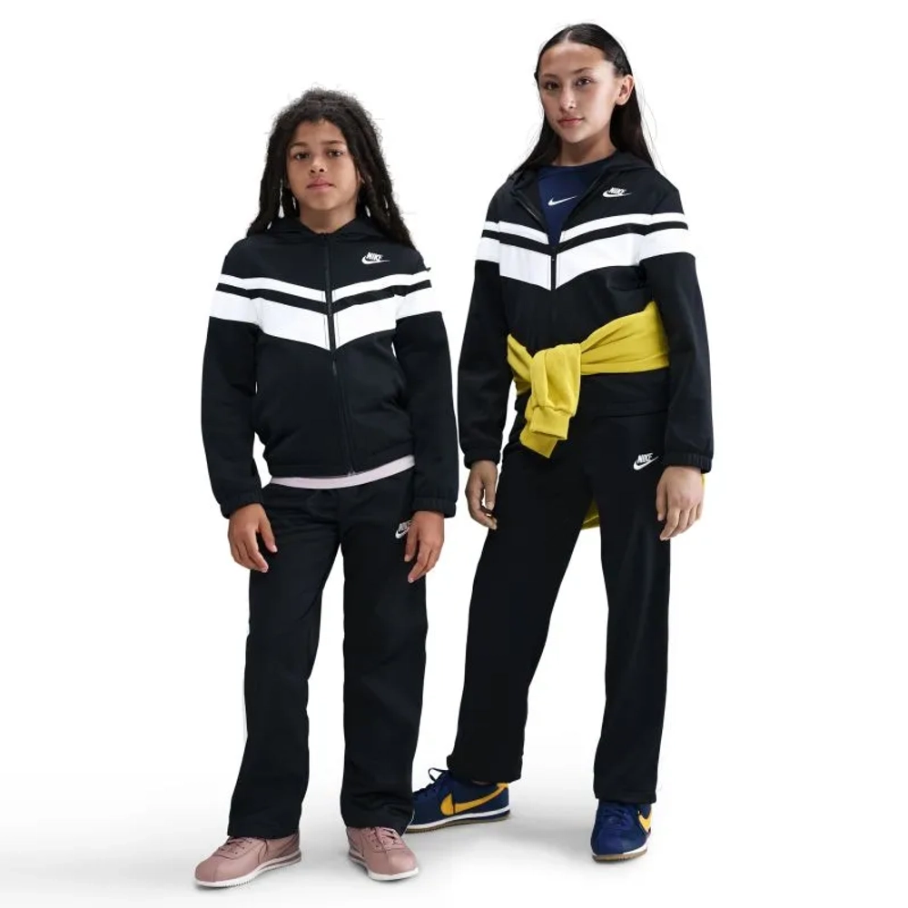 Детский теннисный костюм Nike Kids Sportswear Dri-Fit Hooded - black/white/white