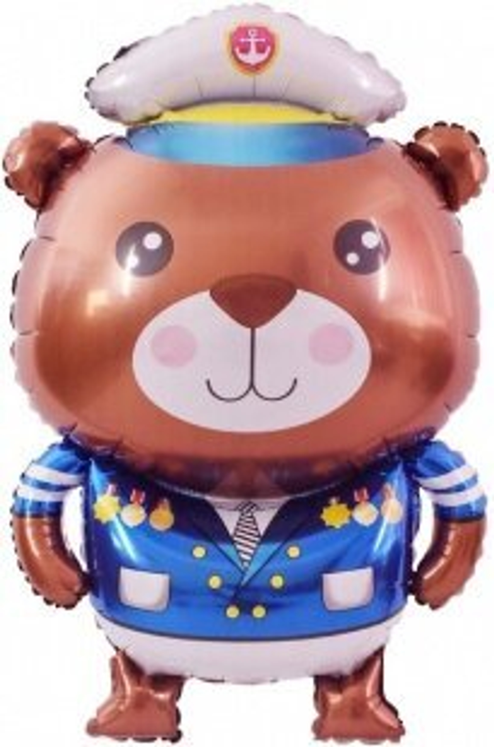 Шар (34""/86 см) Фигура, Мишка Капитан, 1 шт. В149