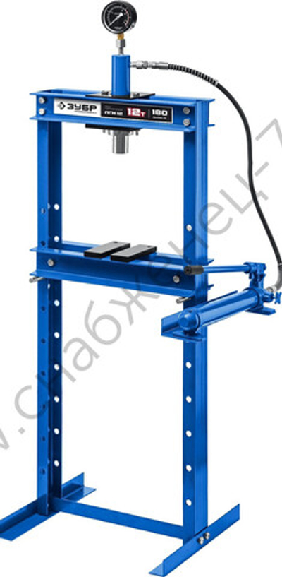 ЗУБР ПГН-12, 12 т, гидравлический пресс с гидронасосом и манометром, Профессионал (43072-12)