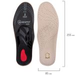 Стельки для обуви из натуральной кожи c СУПИНАТОРОМ, размер RU 34-39 / EU 35-40, с линиями выреза, SHEGRA (ШЕГРА), 700761