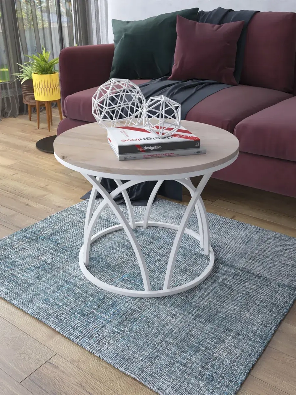 Журнальный стол Тюльпан - БД - МДФ в ПВХ