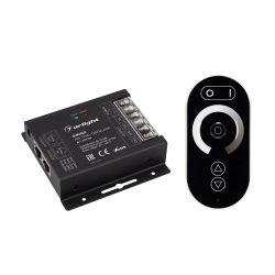 Диммер ARL-OVAL-DIM Black (12-24V, 3x10A, ПДУ Овал, RF, RJ45) (Arlight, IP20 Металл, 3 года) 027156