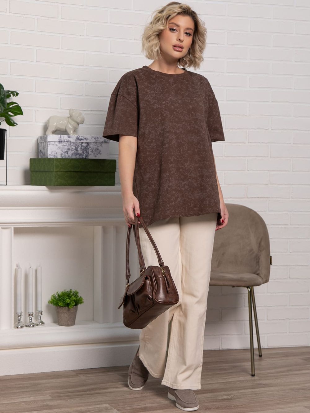 Футболка Ия (шоколад) Б15240-4М LT Collection