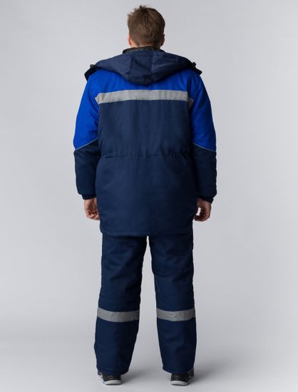 Костюм зимний "Сибер Виндстоп" полукомбинезон (т.синий/василек)