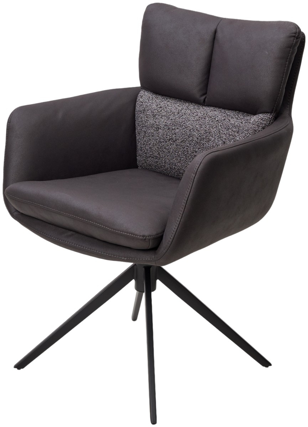 Стул М-City DISAUR Луис (Luis) поворотный на поворотный на 360 градусов, Серый Maison 99, Ote Cobble 457, Черный