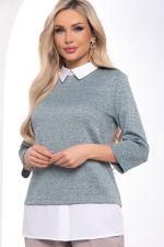 Джемпер "Город контрастов" (мята) Б8336 LT Collection (Акция)