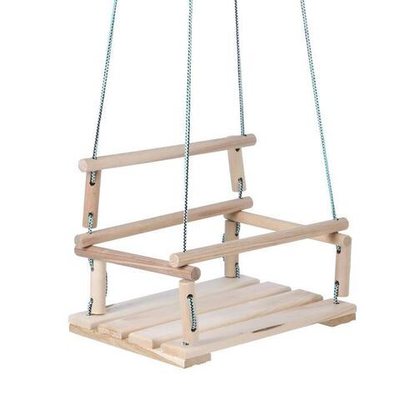 Подвесное деревянное кресло-качели (Цвет: бежевый)