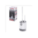 Ершик для унитаза силиконовый (плоский) + щеточка, напольный / настенное крепление, LAIMA, 700561