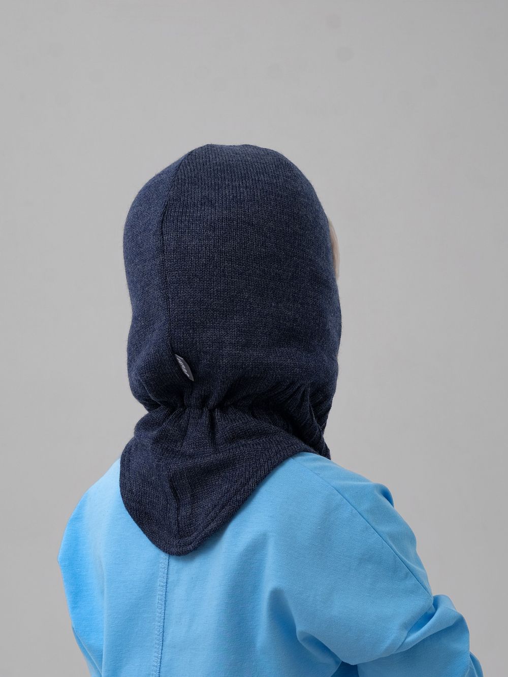 Шлем весенний/осенний вязаный (Джинсовый) ТОКИ