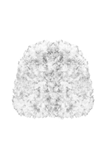 Кейп объемный с отделкой из цветов