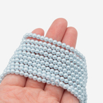 Хрустальный жемчуг, оттенок "Нежно-голубой", шар 4мм, улучшенное покрытие