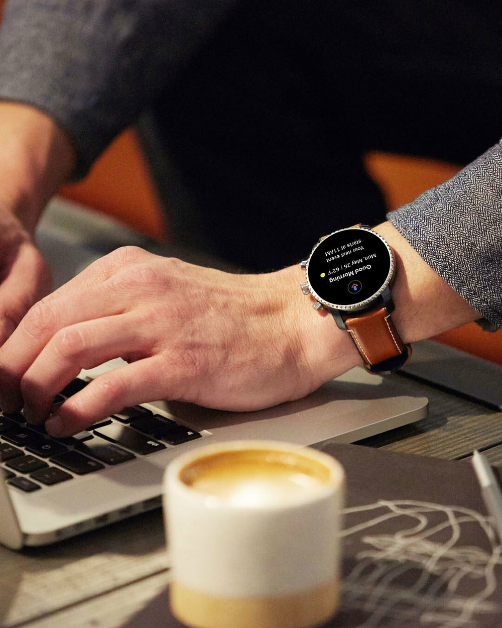 Умные наручные часы Fossil FTW4015 с хронографом6666