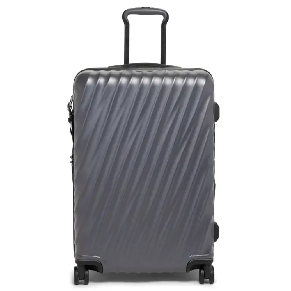 Чемодан средний расширяемый/Grey text