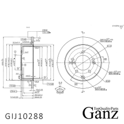 Диск тормозной задний с покрытием CS35   1.6л. 113-125 л.с. 2014-2023 год GANZ GIJ10288