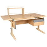 Растущая парта с навесной тумбой, задними и боковой полками Дэми СУТ 25-05-Б1Д1 (1500×880 мм)