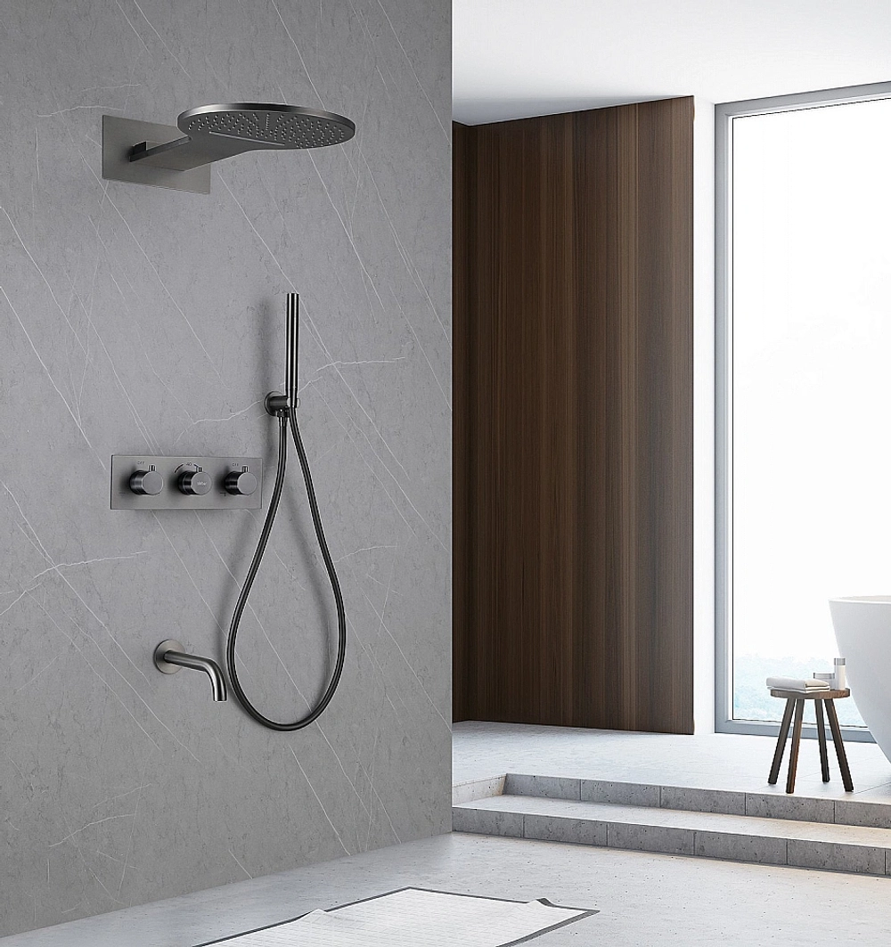 Душевая система ABBER Wasser Kreis AF8150NG никель