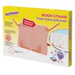 Подставка для книг ЮНЛАНДИЯ, регулируемый наклон, прочный ABS-пластик, розовая, 237906