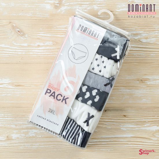 Трусики женские DOMINANT 54000-6, FULL BRIEF, 6 шт. в уп.